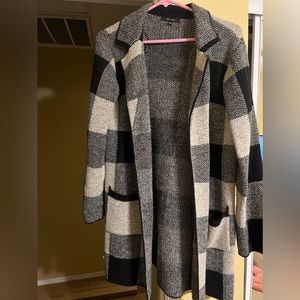 Checkered long jacket